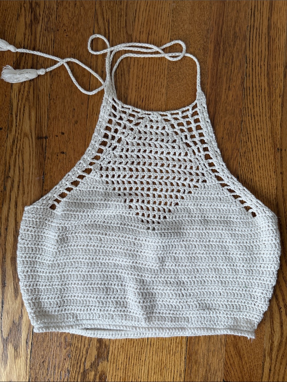 Rue21 White Crochet Halter Camisole Top